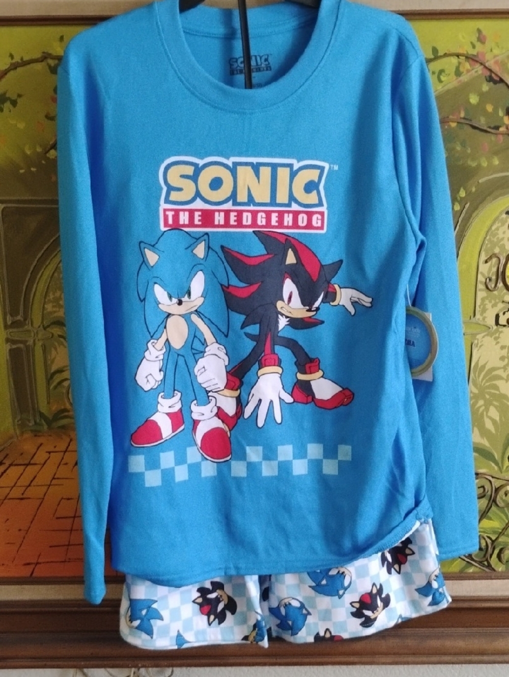 Kids' Blue Graphic Long Sleeve Pajamas